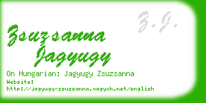 zsuzsanna jagyugy business card